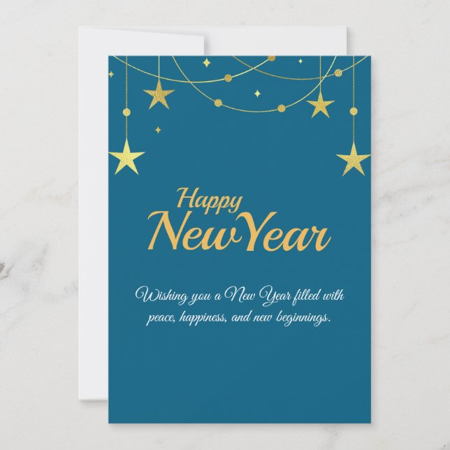 Happy New Year Card | Modern Minimal Design (Front)