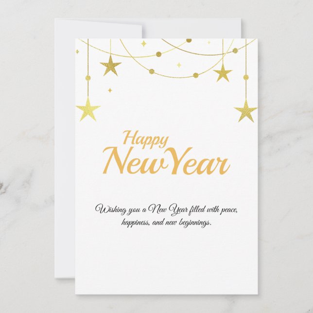 Happy New Year Card | Modern Minimal Design (Front)