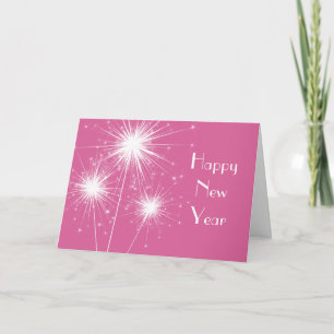 Happy New Year Card (pink)