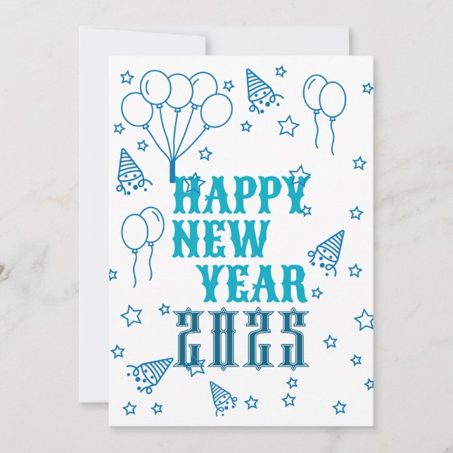 Happy New Year Celebration Invitation (Front)