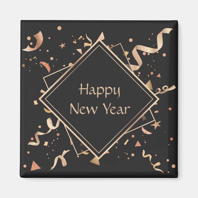 Happy New Year celebration Magnet (Front)