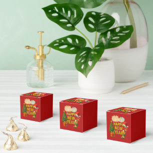 Happy New Year Celebration Sticker Favour Box