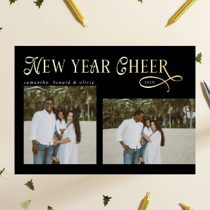 Happy New Year Cheer Modern Family  Photo Collage