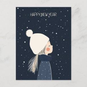 Happy New Year Child Holiday Postcard