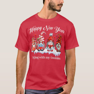 Happy New Year Chillin With My Gnomies Women Kids T-Shirt