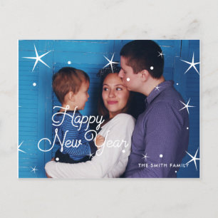 Happy New Year classic family photo Postcard