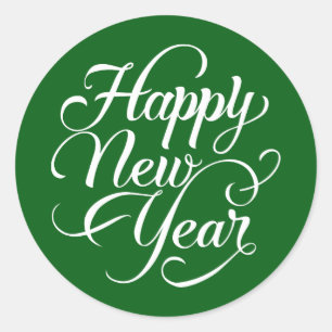 Happy New Year  Classic Round Sticker