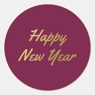 Happy new year - classic round sticker