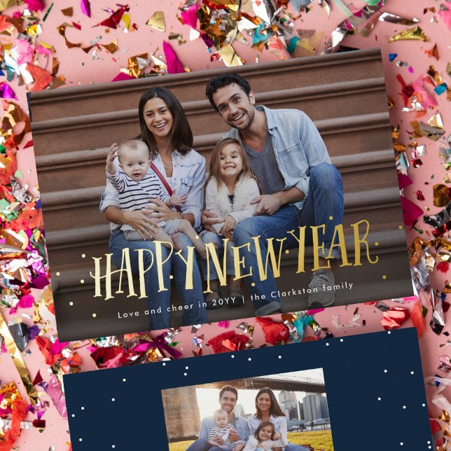 Happy new year confetti one photo navy (Creator Uploaded)