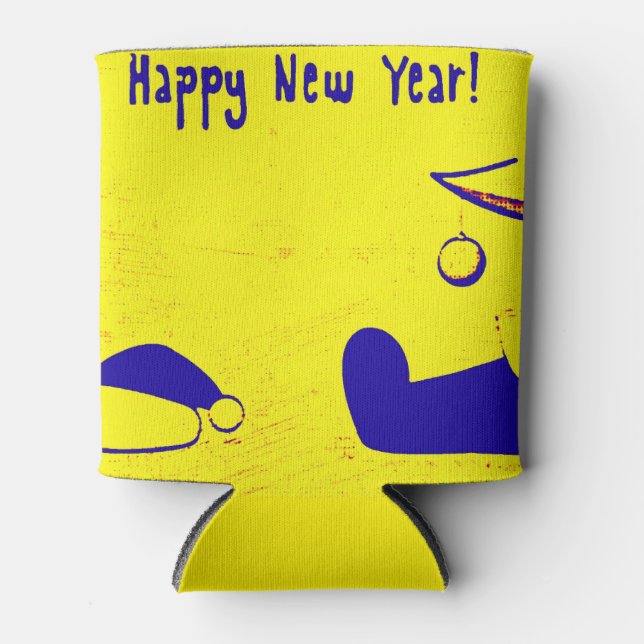 Happy New Year Coos Can Cooler (Front)