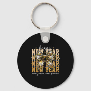 Happy New Year Coquette Bow New Year New Grace New Key Ring