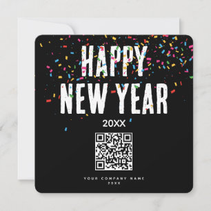 Happy New Year Corporate Business QR Code Holiday