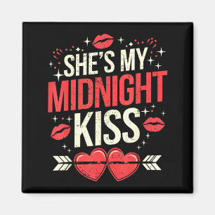 Happy New Year Couples She's My Midnight Kiss Vale Magnet