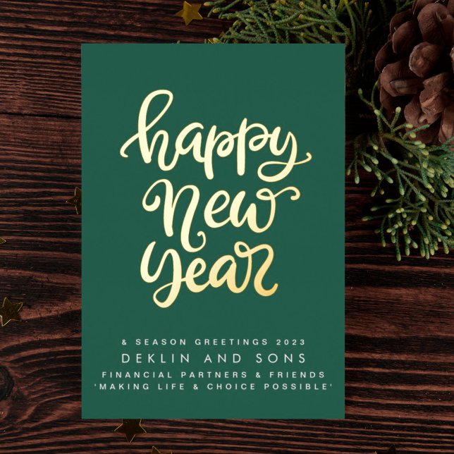 HAPPY NEW YEAR | Custom Green Business Gold  (Creator Uploaded)