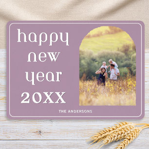 Happy New Year Custom Photo Arch Blush Pink