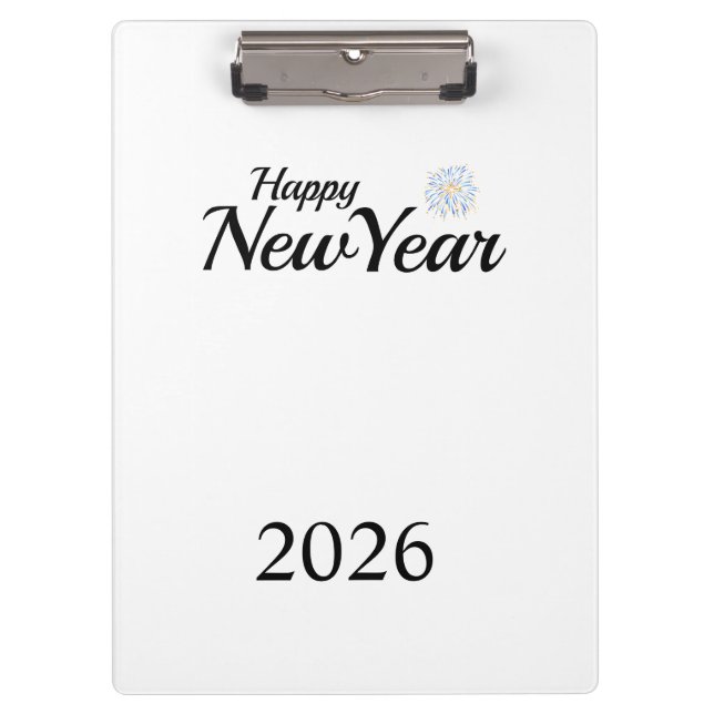 Happy New Year Custom Present Clipboard (Front)