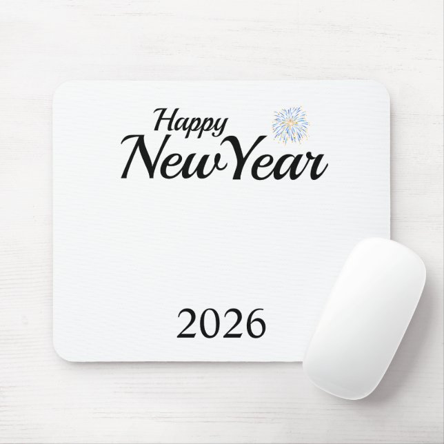 Happy New Year Custom Present Mouse Pad (With Mouse)