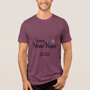 Happy New Year Custom Present Tri-Blend Shirt