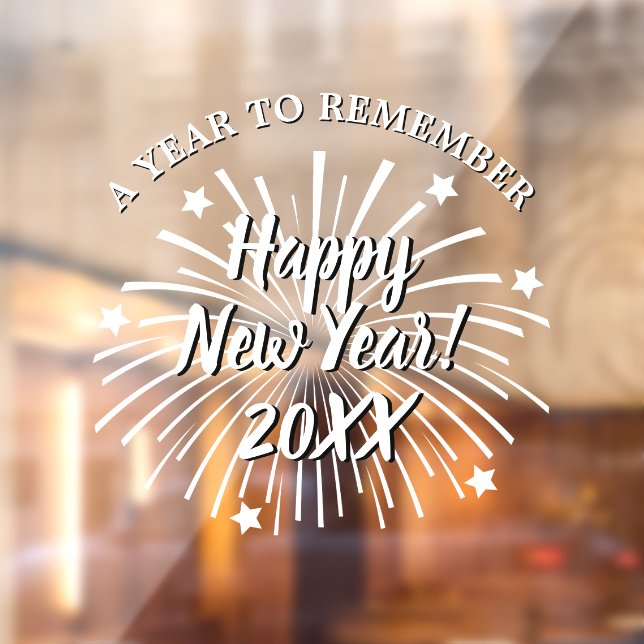 Happy New Year custom Window Cling shop decoration (Sheet 2)