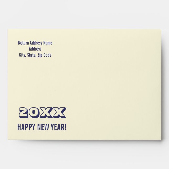 Happy New Year. Custom Year Envelope (Front)