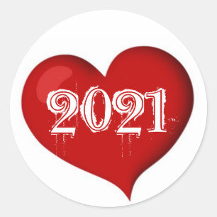 Happy New Year Customisable Classic Round Sticker