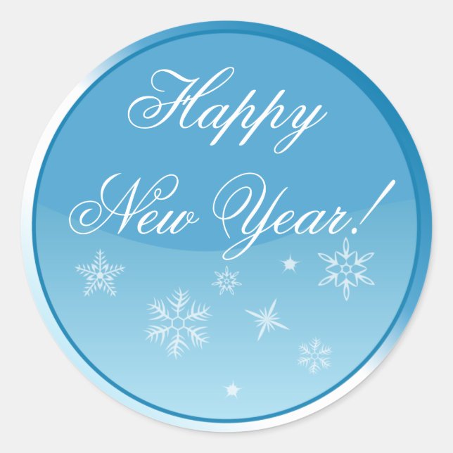 Happy New Year Customisable Sticker (Front)