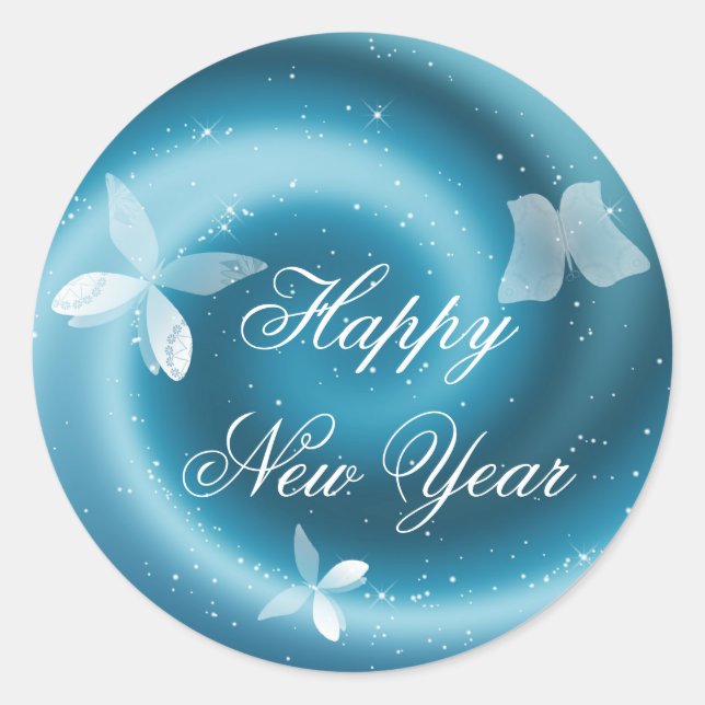 Happy New Year Customisable Sticker (Front)