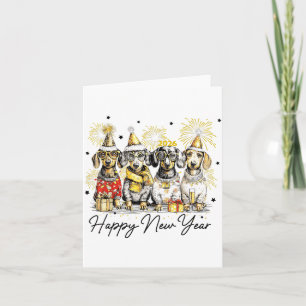 Happy New Year Dachshund Dog Lover 2026 New Year H Card