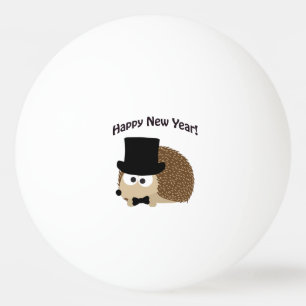 Happy New Year! Dapper Hedgehog Ping Pong Ball