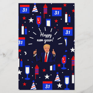 happy new year donald trump stationery