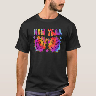 Happy New Year Dude 2023 NYE Party Holiday Tie Dye T-Shirt