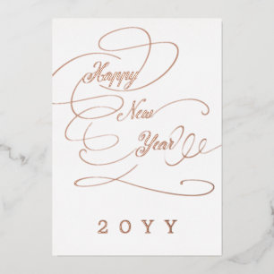 Happy New Year elegant script business corporate