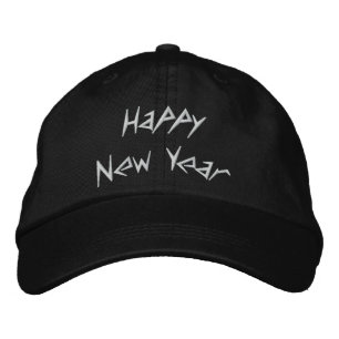 Happy New Year Embroidered Cap
