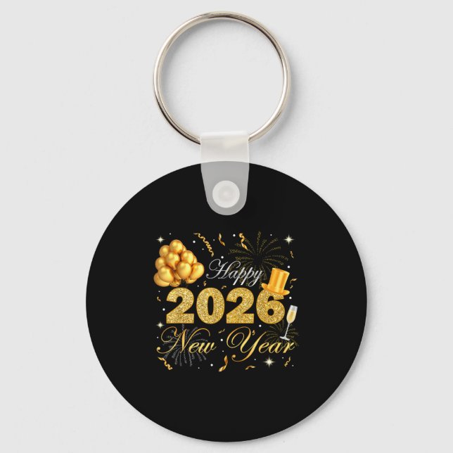 Happy New Year Eve Party 2026 Family Matching Cost Key Ring (Front)