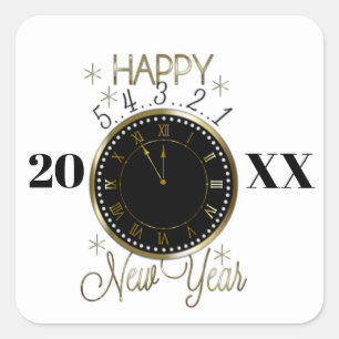 Happy New Year Eve party add date sticker