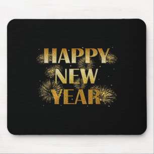 Happy New Year Eve Party Fireworks Confetti Kids M Mouse Pad