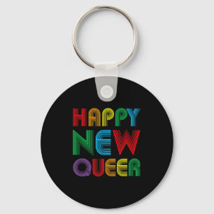 Happy New Year Eve Queer Gay Lgbt Funny Years Lgbt Key Ring