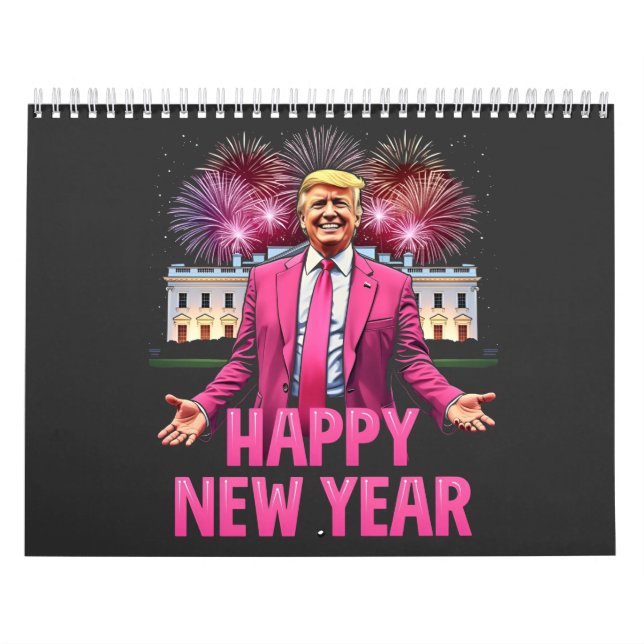 Happy New Year Eve Trump Resolution 2025 Calendar (Cover)