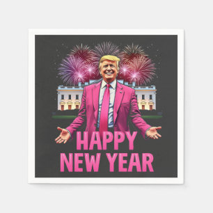 Happy New Year Eve Trump Resolution 2025 Napkin