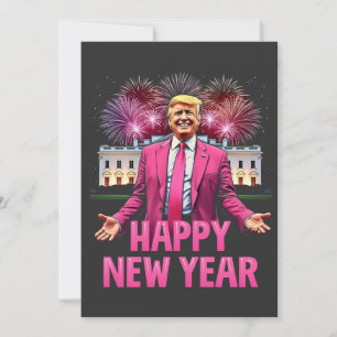 Happy New Year Eve Trump Resolution 2025 Thank You Card