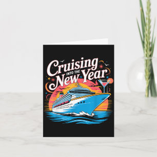Happy New Year Family Cruise Matching Celebration Card