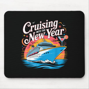 Happy New Year Family Cruise Matching Celebration  Mouse Pad