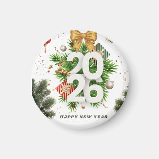 Happy New Year – Festive Christmas Toys, Ornaments Magnet