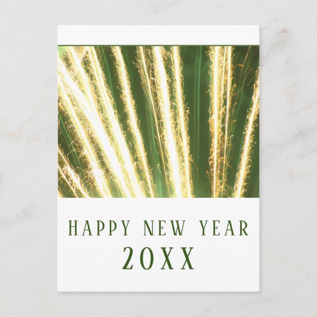 Happy NEW YEAR Festive Firework Holiday Postcard (Front)