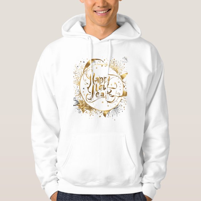 Happy New Year" Festive Hoodie (Front)