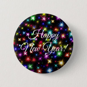 Happy New Year Fireworks Button