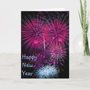 Happy New Year Fireworks Card