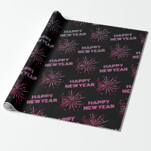 Happy New Year Fireworks  Wrapping Paper