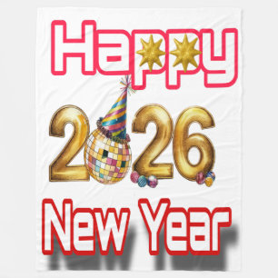 Happy New year  Fleece Blanket