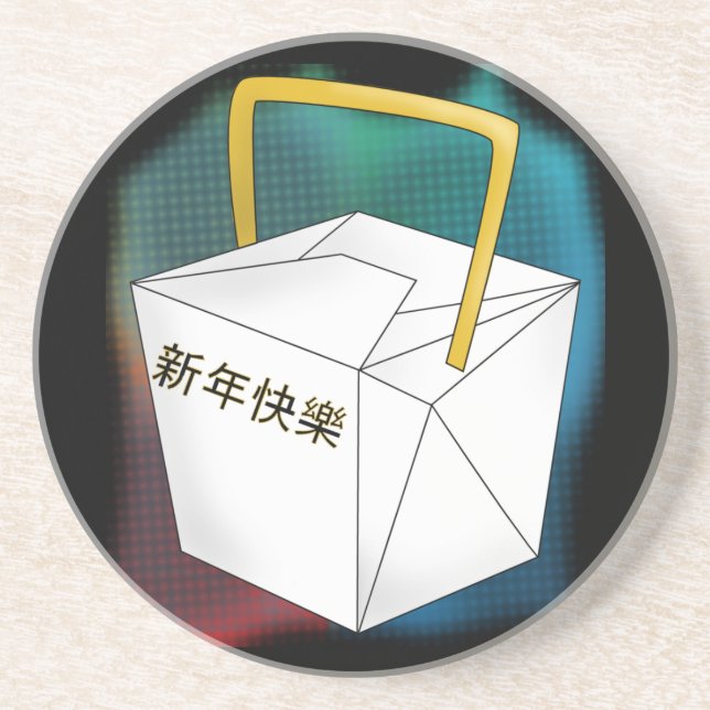 Happy New Year Food Box Coaster (Front)